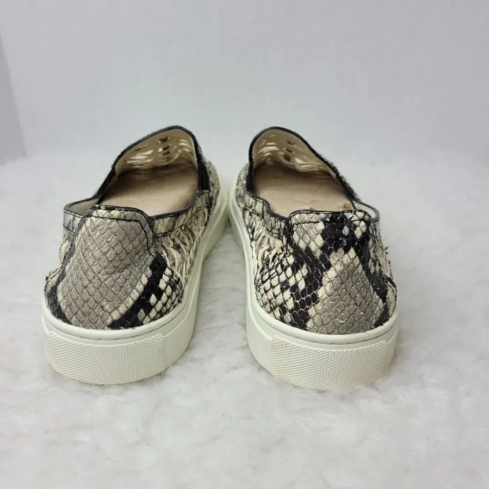 Tory Burch Huarache Weave  Snakeskin Leather Slip On Sneaker  Shoes Size 8